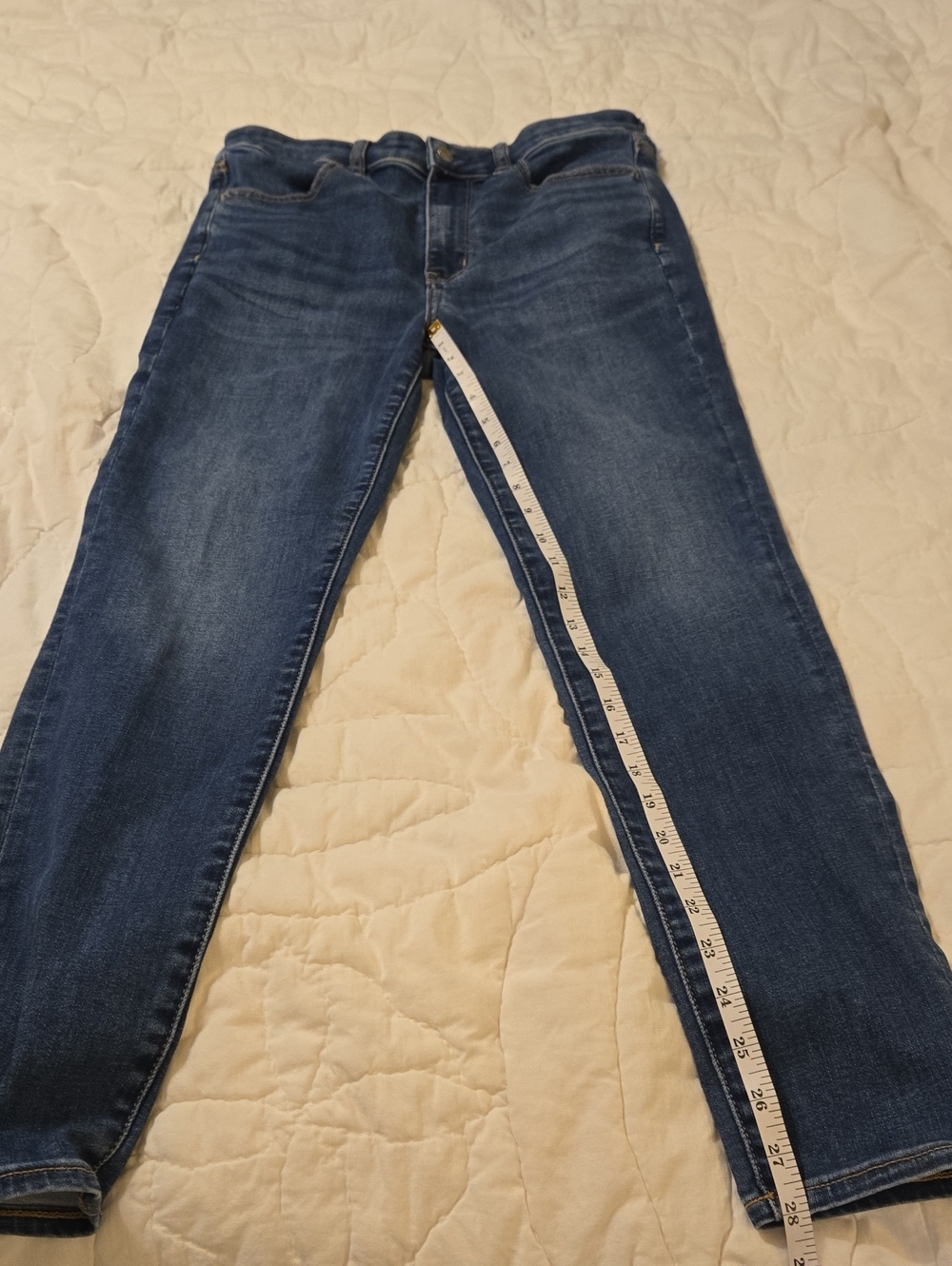 American Eagle Outfitters High-Rise Skinny Jeans in Dark Blue Wash